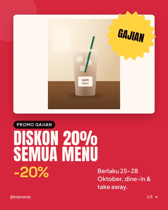 Slide cover promo gajian kedai kopi