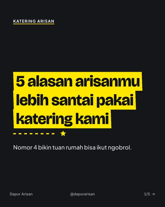 Slide cover alasan memilih katering untuk arisan